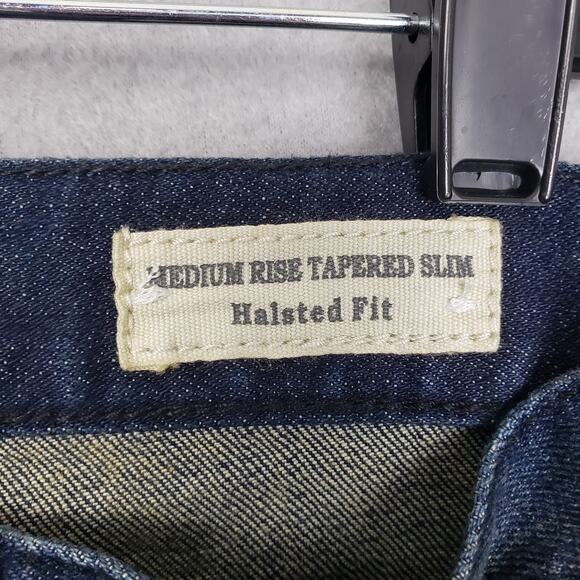 Guess Jeans Mens Size 32x30 Medium Rise Tapered Slim Jeans Halsted Fit Dark Wash - Picture 4 of 12